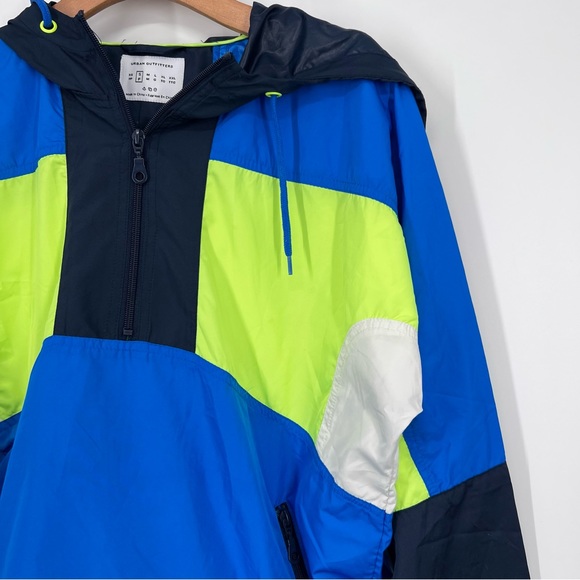 Urban Outfitters UO ‘90s Green Colorblocked Anorak Windbreaker Jacket - Picture 3 of 6